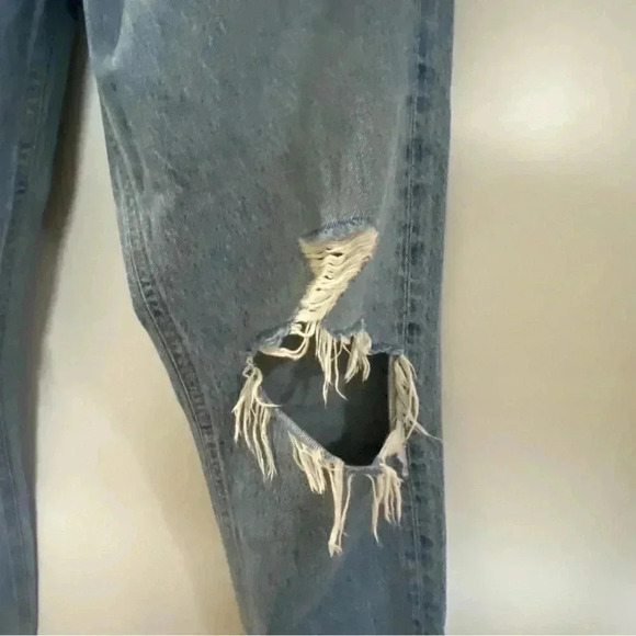 AGOLDE distressed high rise straight  jeans - Picture 8 of 11